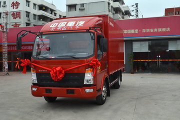 中国重汽howo统帅129马力42米单排厢式轻卡zz5047xxyf341bd1y45