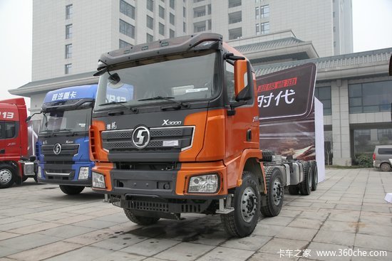 陕汽德龙480自动挡,陕汽德龙x5000自动挡 陕汽重卡 德龙x3000黄金版 480马力 8x4 自卸车底盘(sx33165t456)