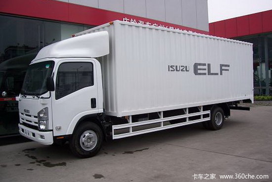 庆铃700p系列中卡 175马力 4x2 5米厢式载货车(ql5090