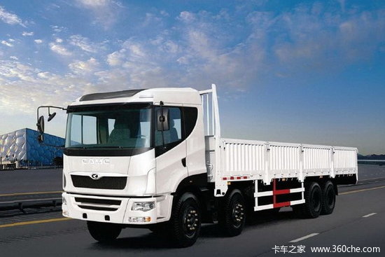 华菱 星凯马h08重卡 290马力 8x4 栏板载货车(hn1311hp30d6m3)