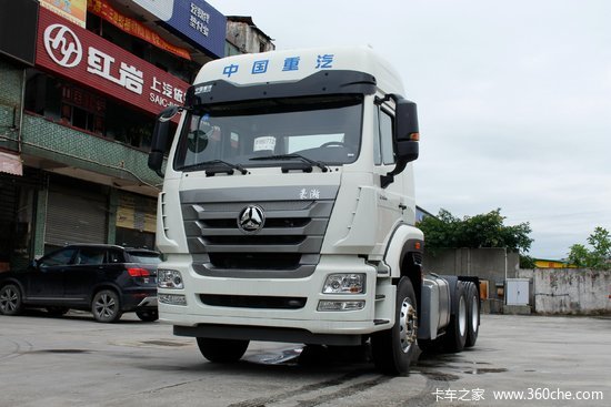 中国重汽 豪瀚j7g重卡 430马力 6x4 lng牵引车(zz4255v4246e1l)