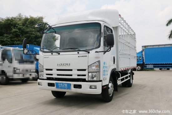 庆铃 五十铃kv100 98马力 4.17米单排仓栅式轻卡(ql5041ccya6haj)