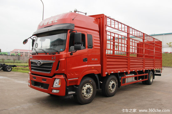 中国重汽 豪曼h5重卡 280马力 6x2 9.6米仓栅式载货车