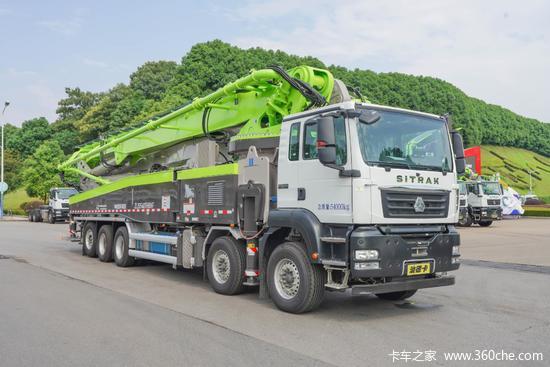 中国重汽汕德卡sitrakc7h430马力10x467米混凝土泵车中联牌国六zlj