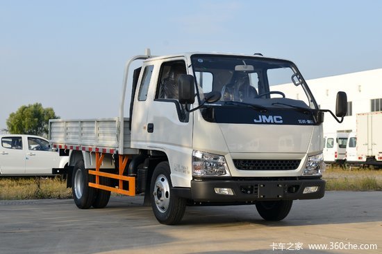 江铃顺达窄体143马力382米排半栏板轻卡国六jx1041tgf26