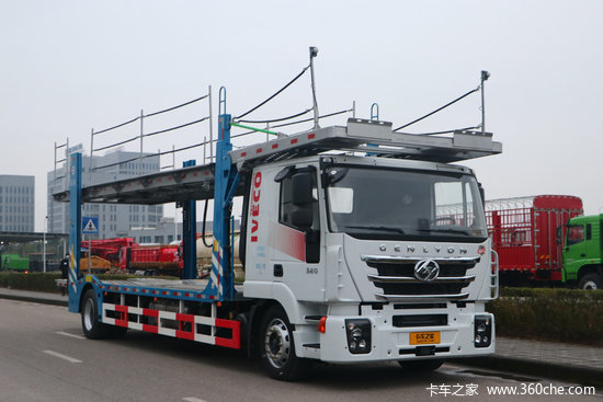上汽红岩杰狮c6320马力4x2中置轴车辆运输车国六cq5187tclhv09681