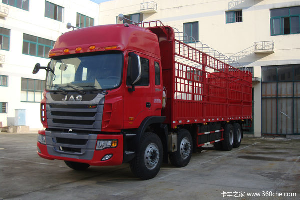 江淮 格尔发K3W重卡 350马力 8X4 9.335米仓栅式载货车(超高顶)(HFC5311CCYP12K5H45S3V)