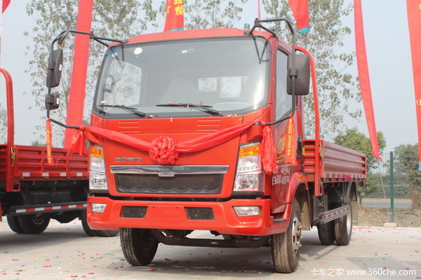 中国重汽HOWO 悍将 标载版 156马力 4.165米单排栏板轻卡(ZZ1047F341CE145)