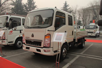 中国重汽HOWO 悍将 110马力 3.2米双排栏板轻卡(ZZ1047D3413D542)