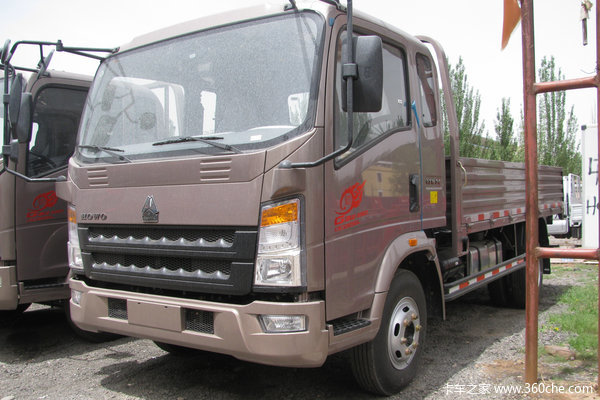 中国重汽HOWO 统帅 物流版 154马力 4.85米排半栏板载货车(ZZ1107G421CE1)