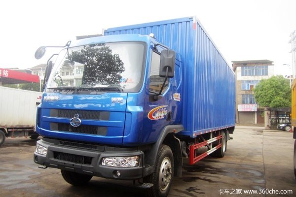 东风柳汽 乘龙中卡 160马力 4X2 7.7米排半厢式载货车(LZ5161XXYLAS)