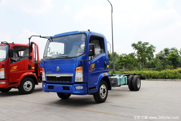 中国重汽HOWO 悍将 108马力 3360轴距单排轻卡底盘(ZZ1047D3414D145)