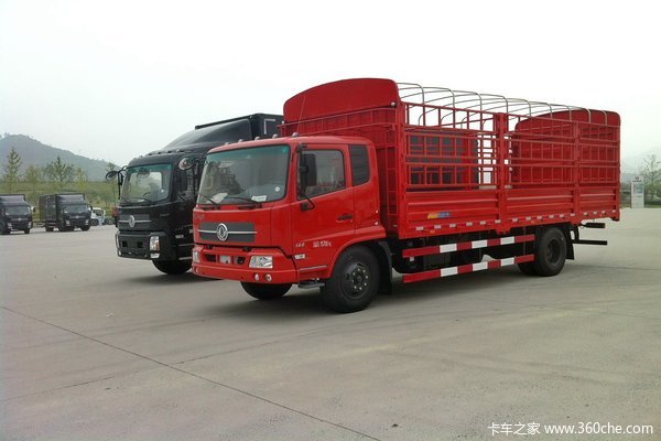 东风商用车 天锦中卡 160马力 4X2 6.6米排半仓栅式载货车(DFL5120CCQB18)