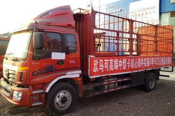 福田 欧马可5系中卡 170马力 4X2 6.75米排半仓栅式载货车(BJ5169CCY-F2) 卡车图片