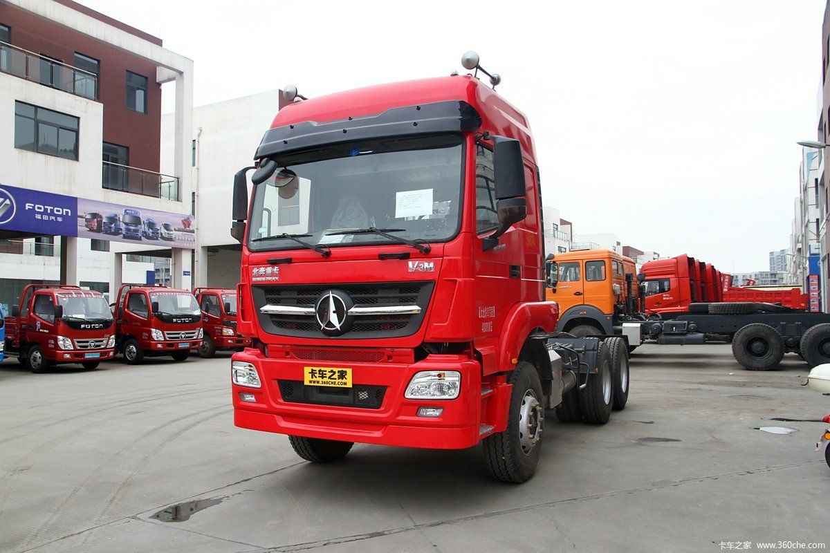 【图】北奔 v3m重卡 轻量化版 375马力 6x4牵引车(nd42507b32j7)_实拍