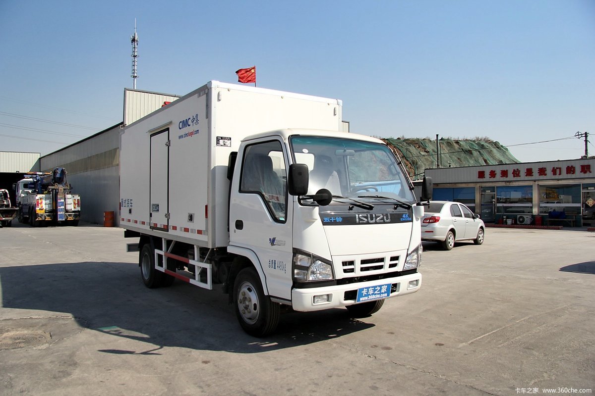【图】庆铃 五十铃600p 120马力 4x2 冷藏车(中集牌)(jg5040xlc4)