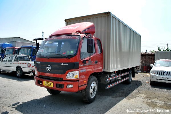 福田 欧马可5系中卡 重载版 170马力 4X2 7.8米排半厢式载货车(BJ5169XXY-F1)