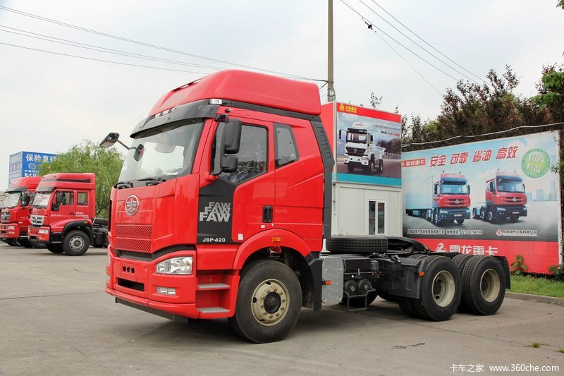 【图】一汽解放 j6p重卡 420马力 6x4自动挡牵引车(amt手自一体)(ca
