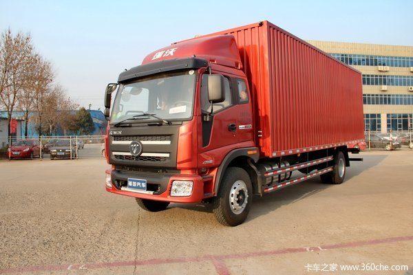 福田 瑞沃Q5中卡 168马力 4X2 7.6米厢式载货车(5.286速比)(BJ5156XXY-1)