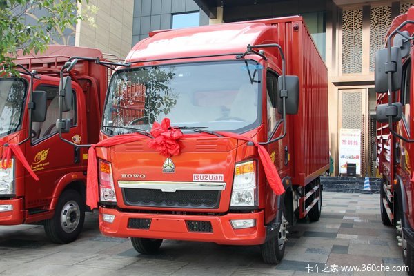 中国重汽HOWO 悍将 170马力 5.75米排半厢式载货车(ZZ5147XXYH451CE1)
