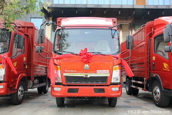 中国重汽HOWO 悍将 物流版 170马力 5.75米排半仓栅式载货车(ZZ5107CCYG451CE1)