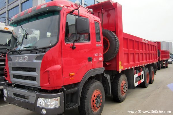 江淮 格尔发A3系列重卡 310马力 8X4 7.4米自卸车(半高顶)(HFC3310KR1LT)