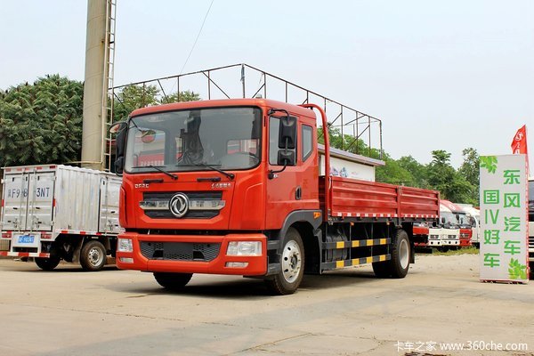 东风 多利卡D9中卡 160马力 4X2 6.8米排半栏板载货车(DFA1140L10D7)