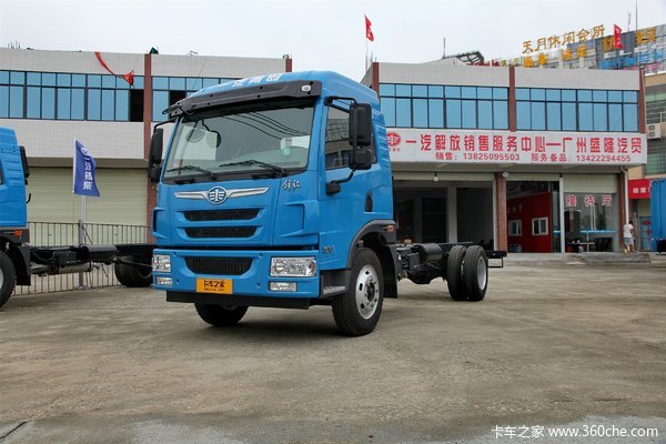 青岛解放 龙V中卡 140马力 4X2 5.8米载货车底盘(CA1100PK2E4A80)