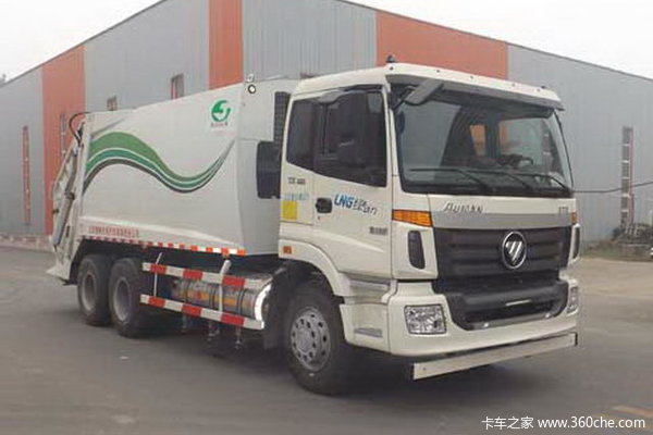 福田 欧曼ETX 6系 336马力 6X4 LNG垃圾车(洁神牌)(QJS5253ZYSFTL5)