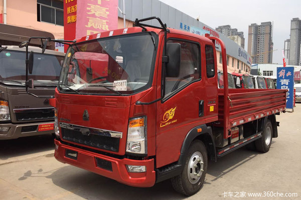 中国重汽HOWO 悍将 轻量化版 143马力 3.85米排半栏板轻卡(ZZ1047F3315E145)