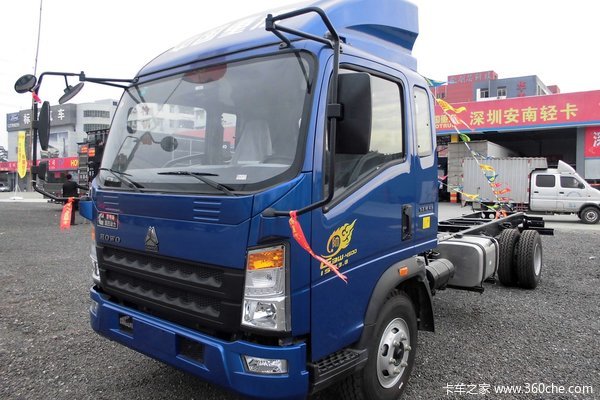 中国重汽HOWO 统帅 154马力 4500轴距载货车底盘(ZZ1127G451CD1)