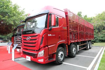 现代商用车 创虎XCIENT重卡 410马力 8X4 9.46米仓栅式载货车(CHM5310CCQKPQ77V) 卡车图片