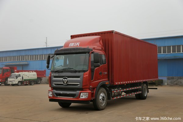 福田 瑞沃中卡 168马力 6.7米排半厢式载货车(6挡)(BJ5165XXY-4)