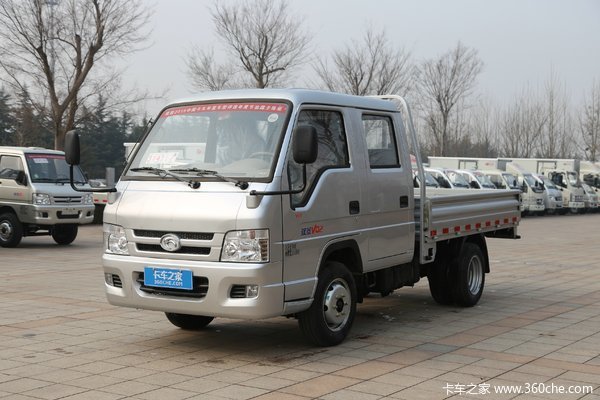 福田时代 驭菱VQ2 1.5L 114马力 汽油/CNG 3.1米双排栏板微卡(后双胎)(BJ1032V5AL5-N5)