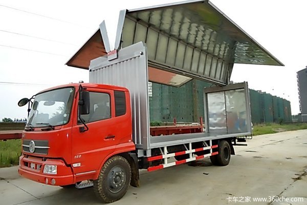 东风商用车 天锦中卡 160马力 4X2 7.7米厢式载货车(飞翼)(DFH5160XYKBX2A2)