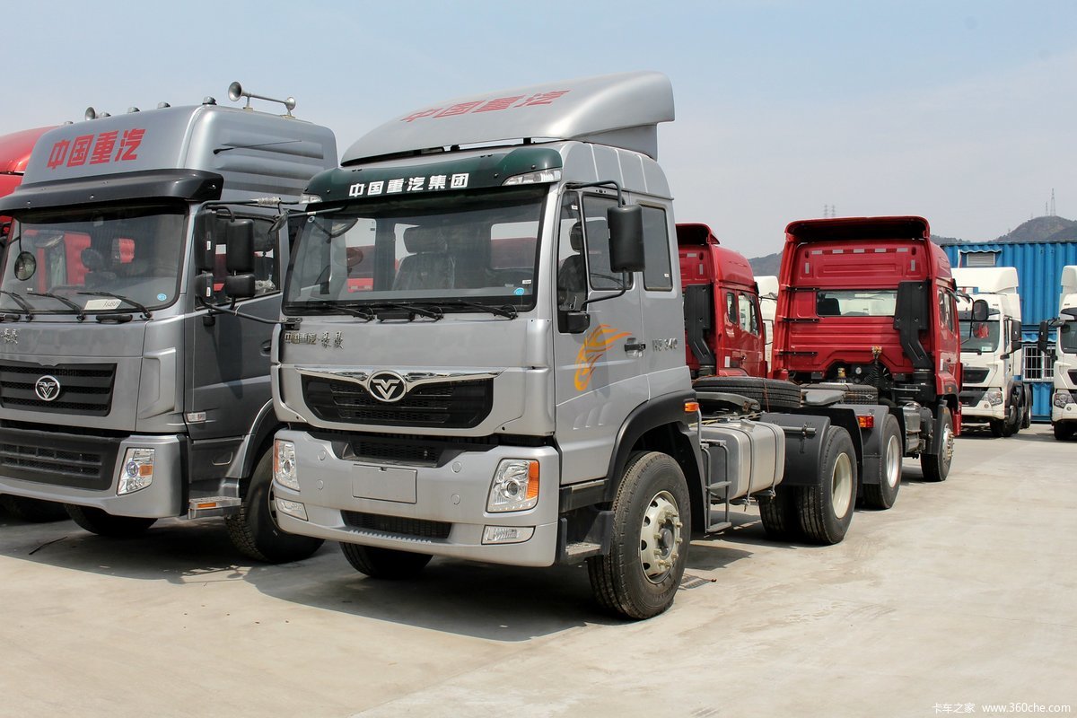 【图】中国重汽 豪曼h5重卡 340马力 4x2牵引车(半高顶)(zz4188k10eb0
