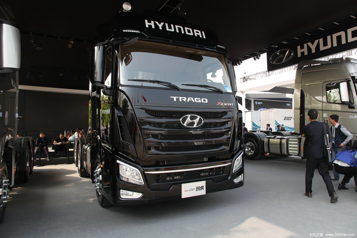 【图】四川现代 xcient创虎重卡 440马力 6x2r牵引车(后提升桥)(chm