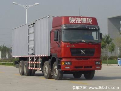陕汽 德龙F2000重卡 375马力 8X4 9.5米厢式载货车(标准版)