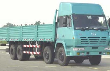 陕汽 奥龙重卡 300马力 8X4 9.3米栏板载货车(中长高顶)(SX1315TR456)