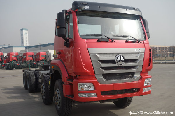 中国重汽 豪瀚J7B 340马力 8X4 LNG自卸车底盘(ZZ3315N4066E1L)