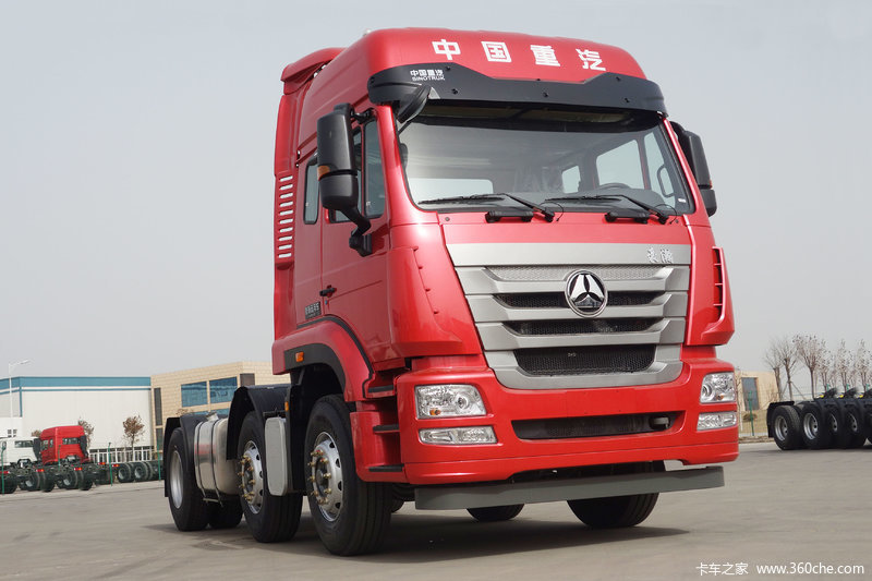【图】中国重汽 豪瀚j7b重卡 380马力 6x2牵引车(zz4255n32h6d1)_实拍