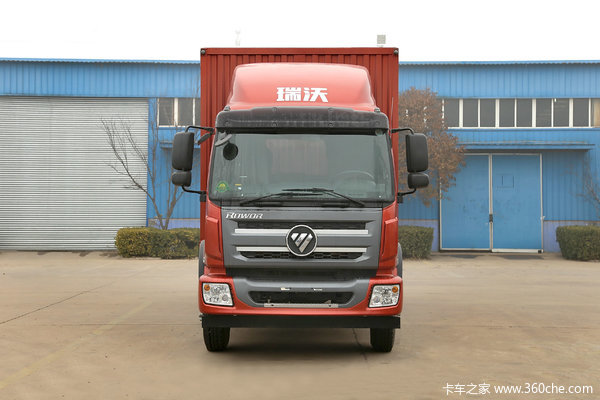 福田 瑞沃中卡 168马力 4X2 6.7米排半厢式载货车(8挡)(BJ5165XXY-4)