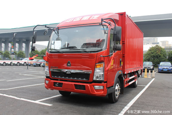 中国重汽HOWO 悍将 标载版 156马力 4.15米单排厢式轻卡(ZZ5047XXYF341CE145)