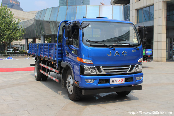 江淮 骏铃V7 160马力 4X2 4.845米排半栏板载货车(HFC1091P91K2C6V)