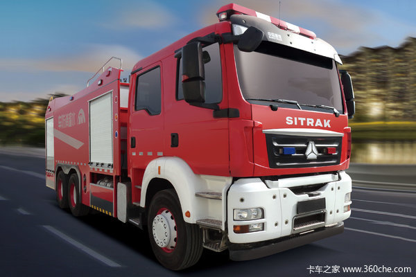 中国重汽 汕德卡SITRAK C7H重卡 400马力 6X4水罐消防车底盘(ZZ5356V524ME1)