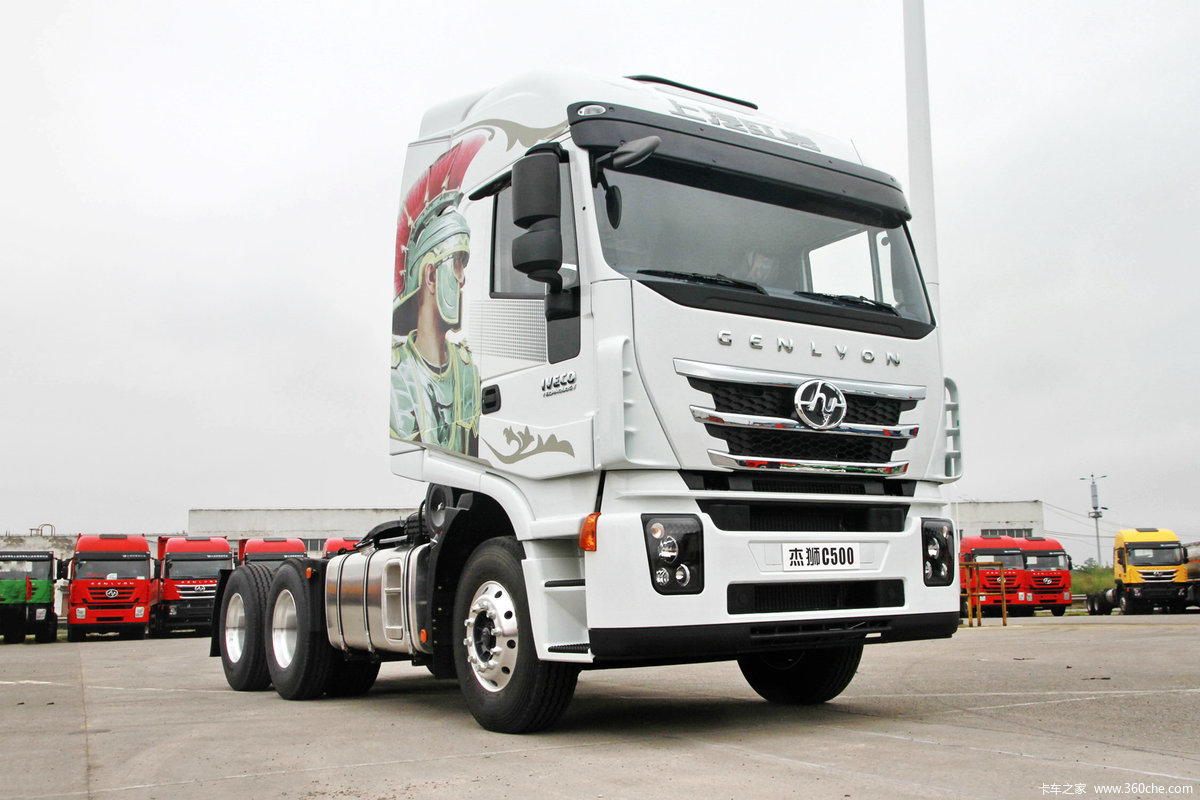 【图】上汽红岩 杰狮c500重卡 450马力 6x4牵引车(cq4256hxvg334)