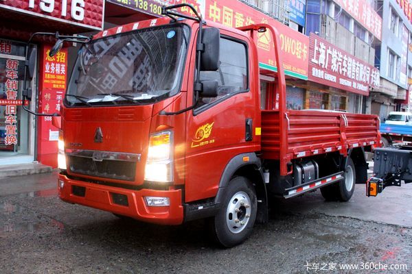 中国重汽HOWO 悍将 95马力 4.165米单排栏板轻卡(ZZ1047F3315E145)