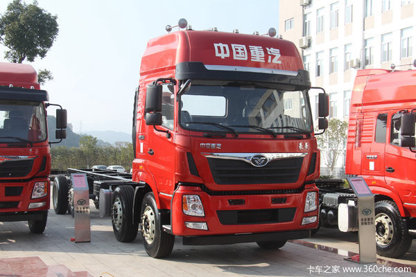 中国重汽 豪曼H5重卡 340马力 8X2 9.6米栏板载货车(457后桥)(ZZ1318KM0EK0)