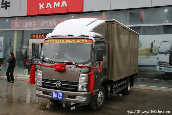 凯马 凯捷 4.5T 4.2米单排纯电动厢式轻卡(KMC5042XXYEV33D)76.32kWh