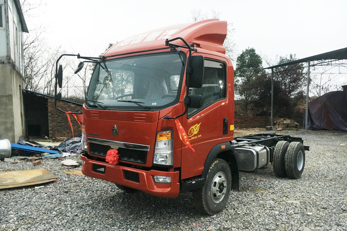 中国重汽HOWO 悍将 129马力 4.15米单排厢式轻卡底盘